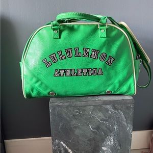 Vintage! Lululemon Green Duffel Bag with Black Interior